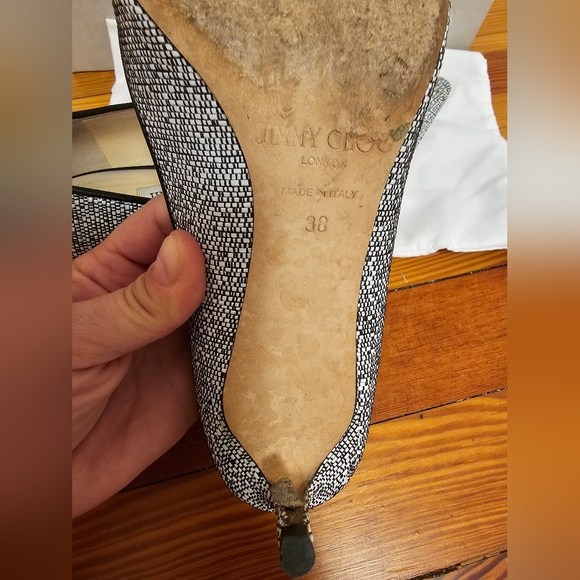 Jimmy Choo Romy Kitten Heel in Chalk Size 38 - Picture 5 of 7